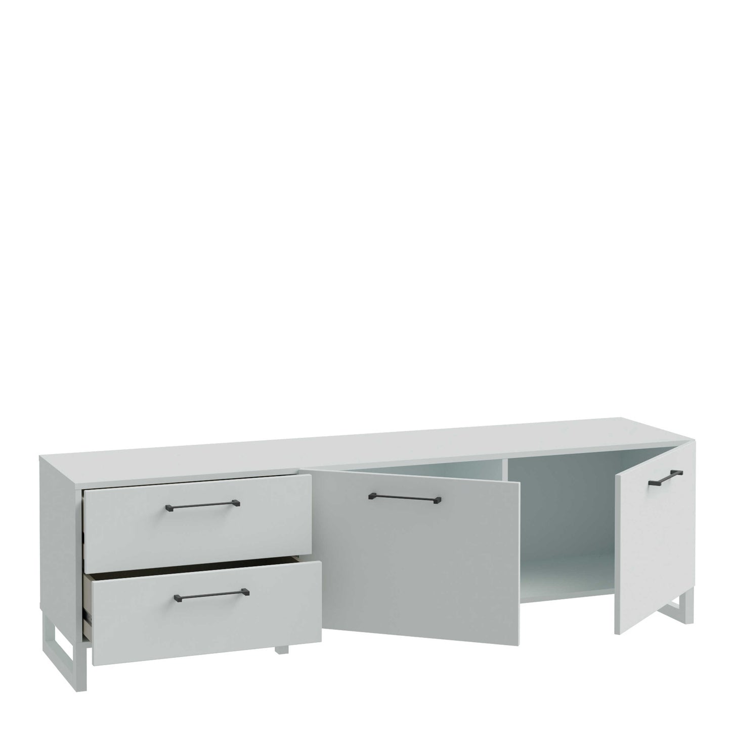 Coimbra Light Grey TV Unit 2 Doors 2 Drawers