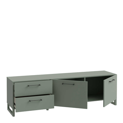 Coimbra Sage Green TV Unit 2 Doors 2 Drawers