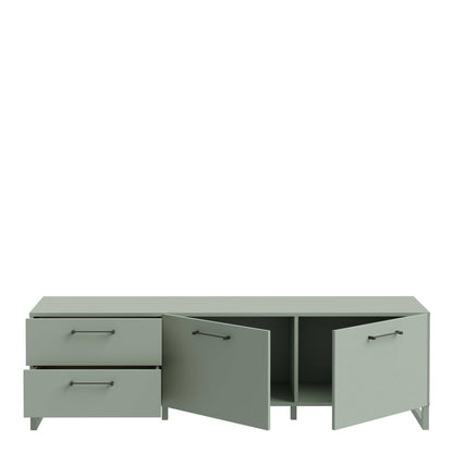 Coimbra Sage Green TV Unit 2 Doors 2 Drawers