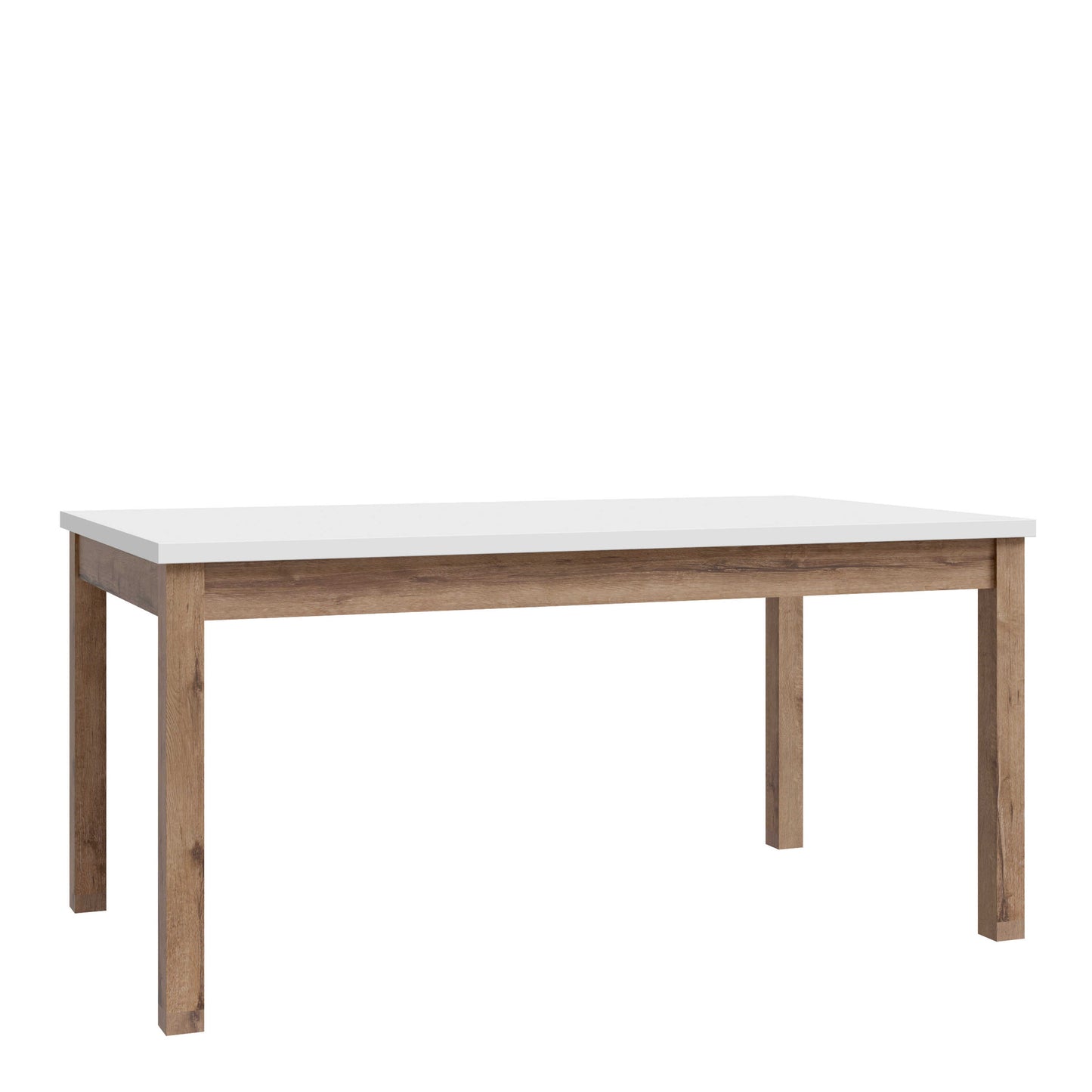 Zaragoza 207cm Extendable Light Grey Dining Table with Oak Top