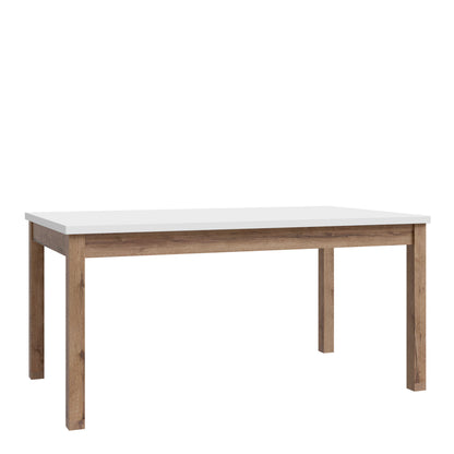 Zaragoza 207cm Extendable Light Grey Dining Table with Oak Top