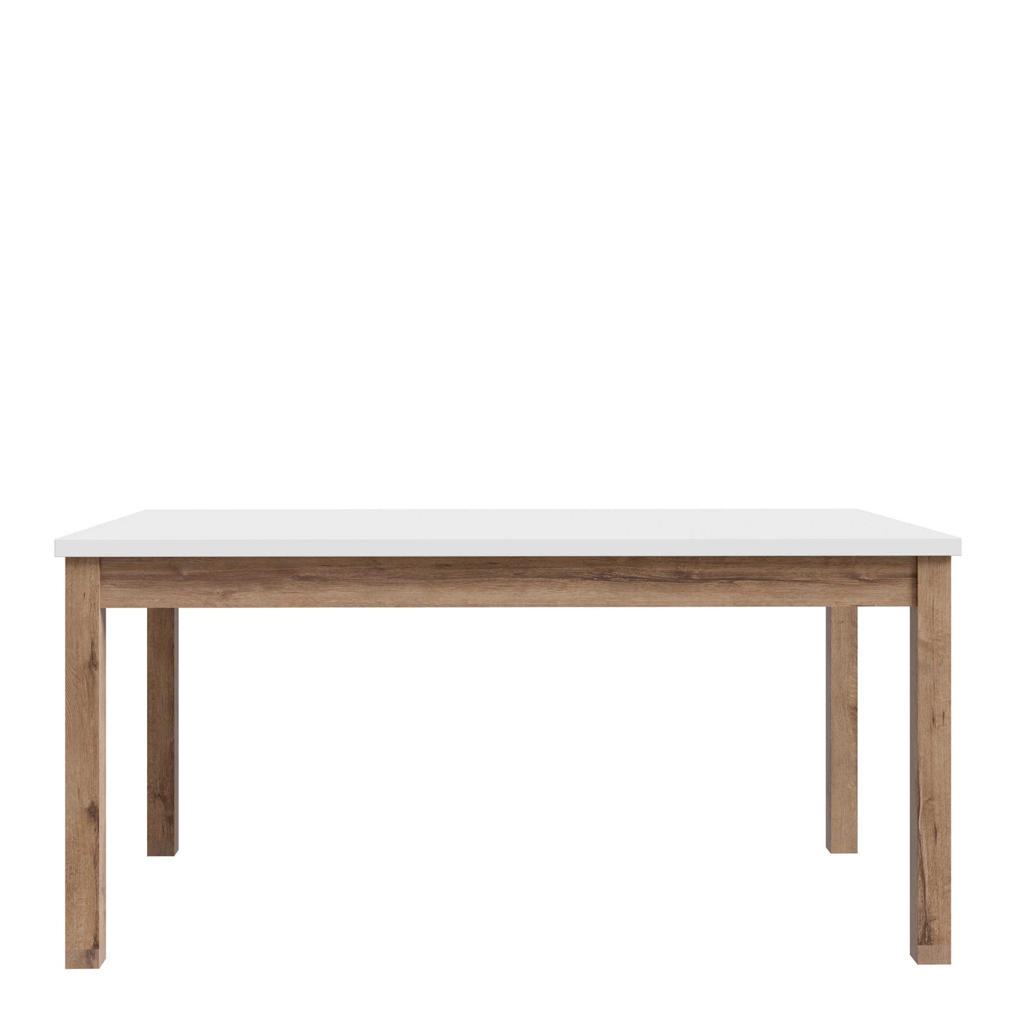 Zaragoza 207cm Extendable Light Grey Dining Table with Oak Top