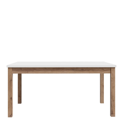 Zaragoza 207cm Extendable Light Grey Dining Table with Oak Top