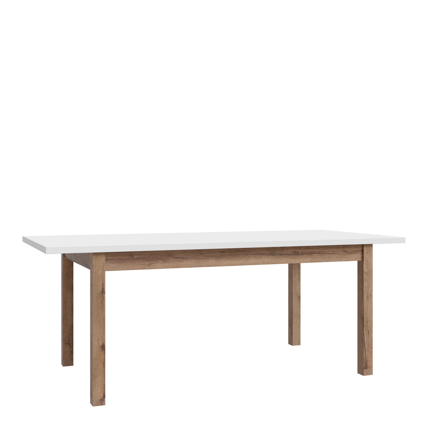 Zaragoza 207cm Extendable Light Grey Dining Table with Oak Top