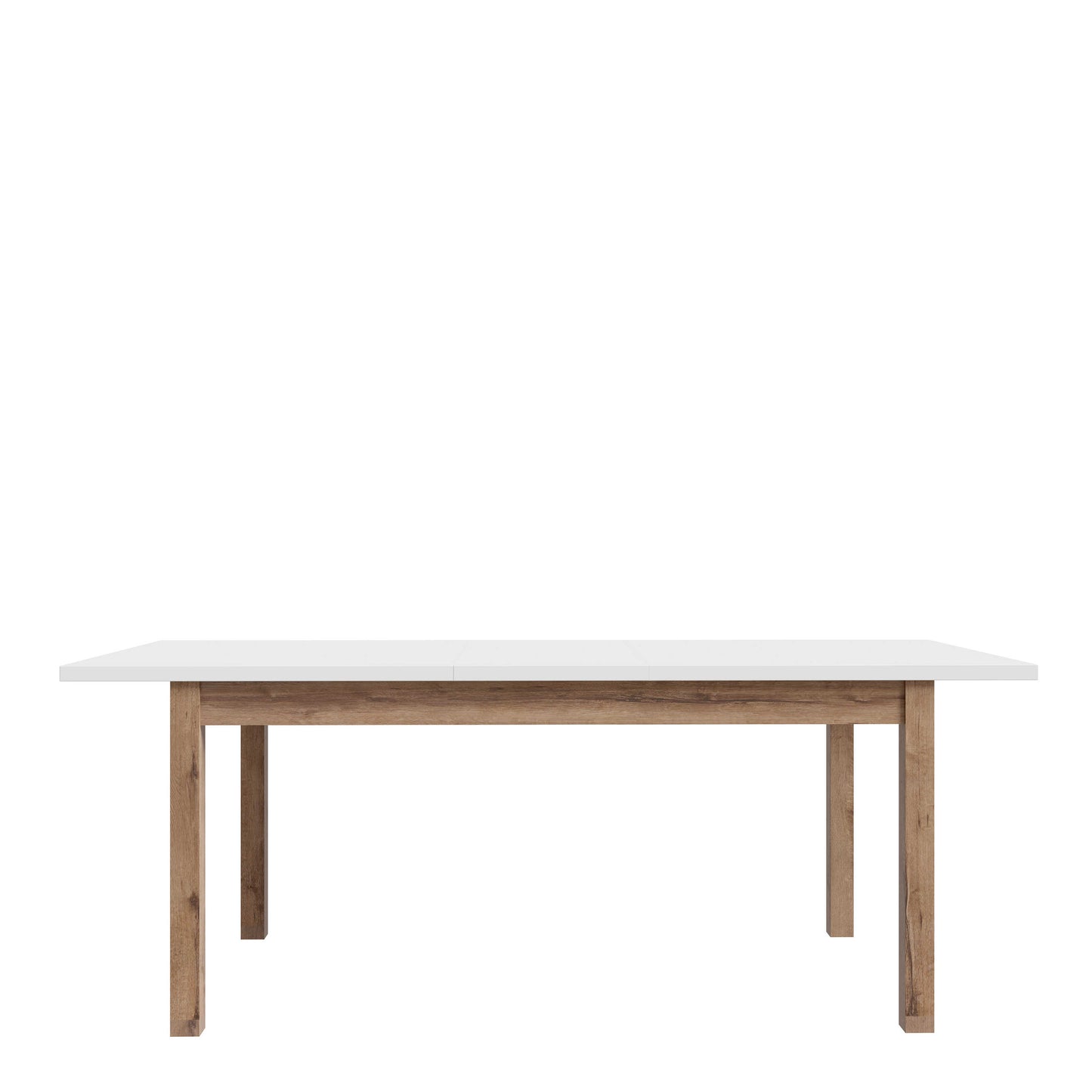 Zaragoza 207cm Extendable Light Grey Dining Table with Oak Top