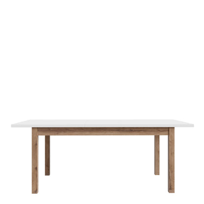 Zaragoza 207cm Extendable Light Grey Dining Table with Oak Top
