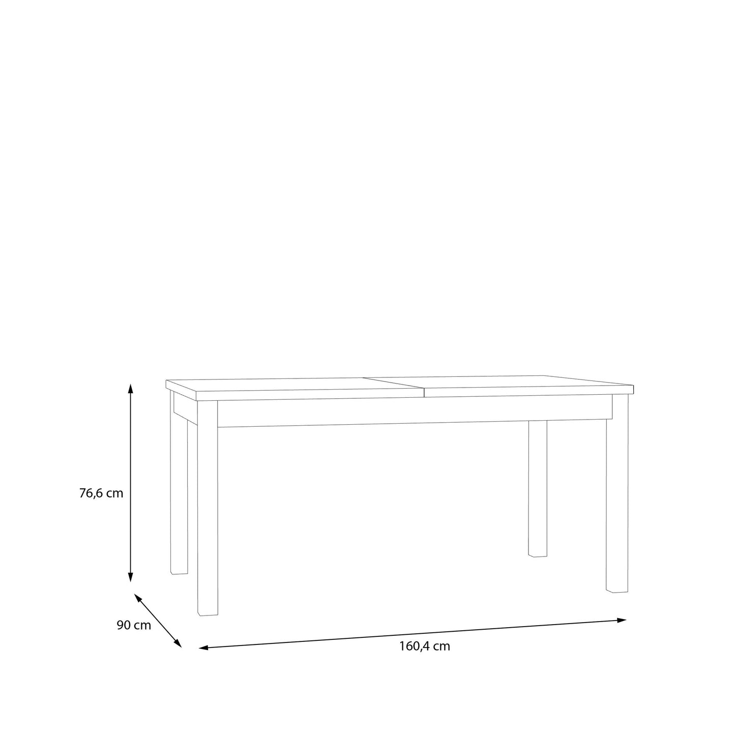 Zaragoza 207cm Extendable Light Grey Dining Table with Oak Top