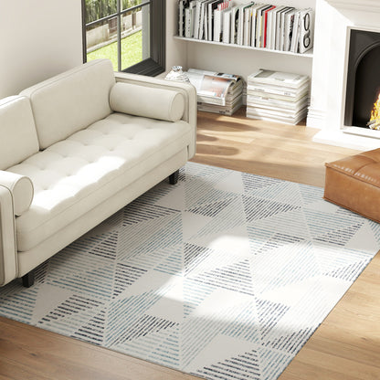 Keni Polyester Multi Colour Geometric Non Slip Washable Rug 230 x 160 cm