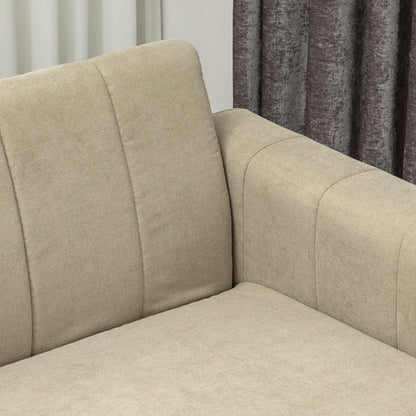 Marito Cream Upholstered 3 Seater Panel Tufted Sofa