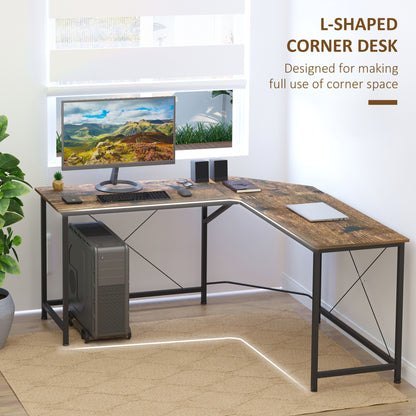 Yota 150cm Wooden Rustic Brown L Shaped Gaming Desk
