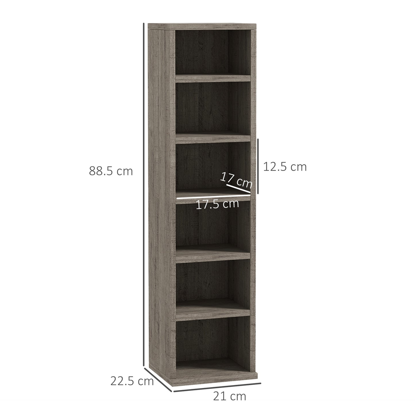 Vali Wood Dark Wood Effect Set Of 2 CD Storage Units With 102 Disc Capacity