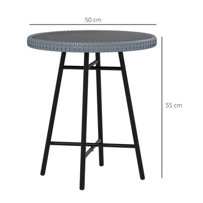 Eldoyo Grey Rattan Outdoor Garden Bistro Table