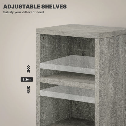 Tato Sefi Wood Cement Grey Set Of 2 CD Storage Units With 102 Disc Capacity