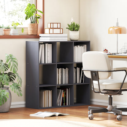 Royore Wooden Grey 9 Cube Storage Bookcase
