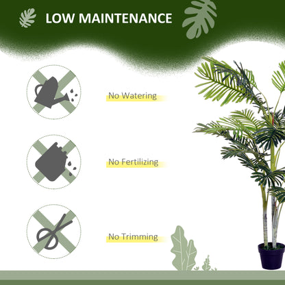 Miveno Set Of 2 Dark Green Artificial Double Ball Topiary Trees In Matching Pots For Interior Spaces