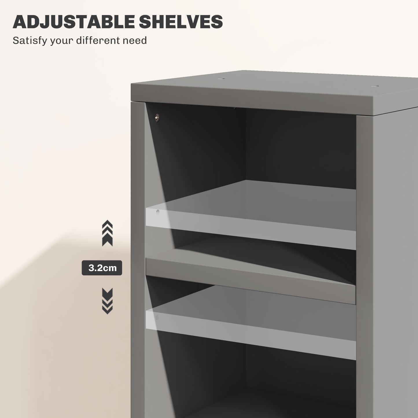Neta Vipa High Gloss Grey Set Of 2 CD Storage Units With 102 Disc Capacity