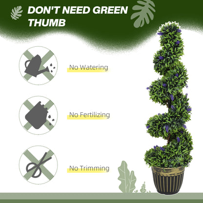 Ribara Set Of 2 Artificial Lavender Style Trees H8 115cm