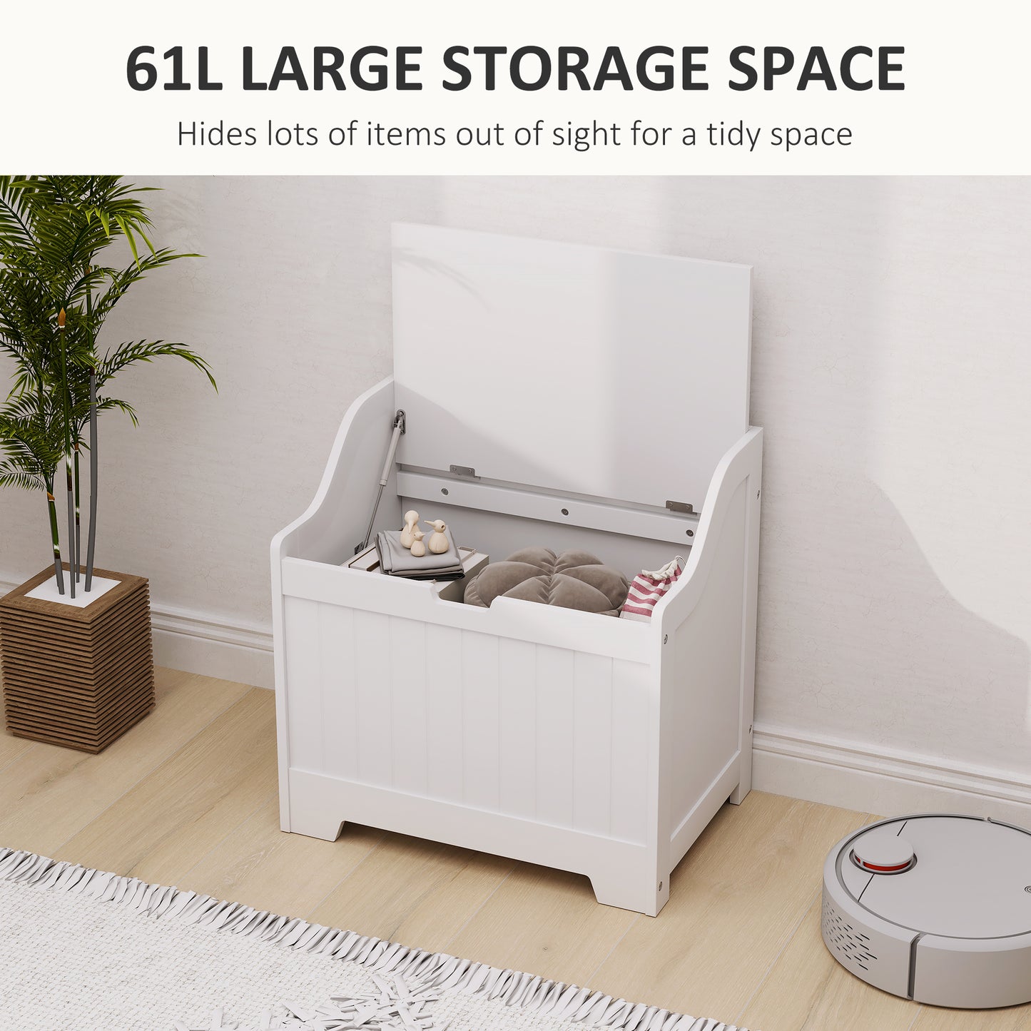 Talolo White Home Storage Chest 61 Litre Capacity