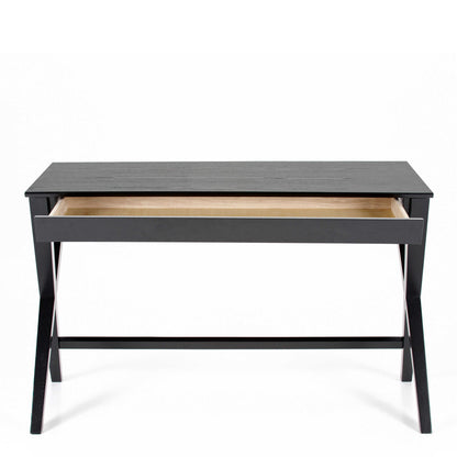 Verona Black Oak Veneer Desk with Drawer