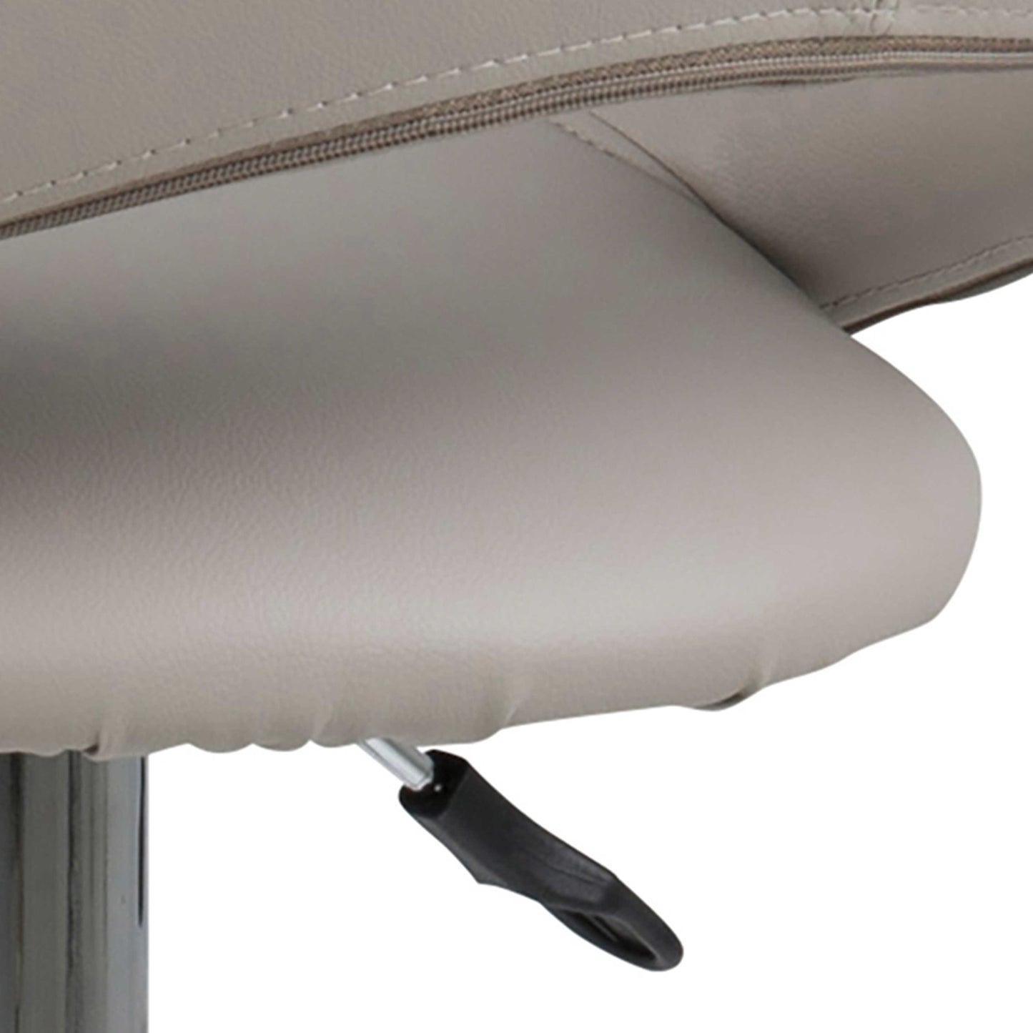 Set of 2 Jorah Light Grey Faux Leather Swivel Bar Stool Open Back