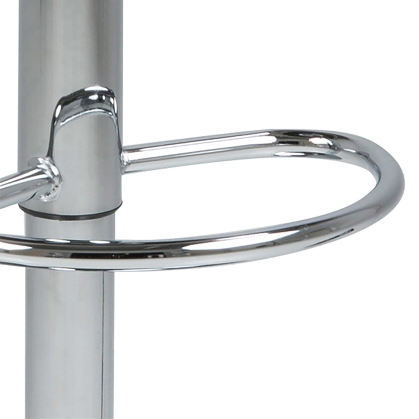 Set of 2 Jorah Light Grey Faux Leather Swivel Bar Stool Open Back