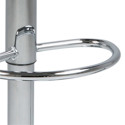 Set of 2 Jorah Light Grey Faux Leather Swivel Bar Stool Open Back