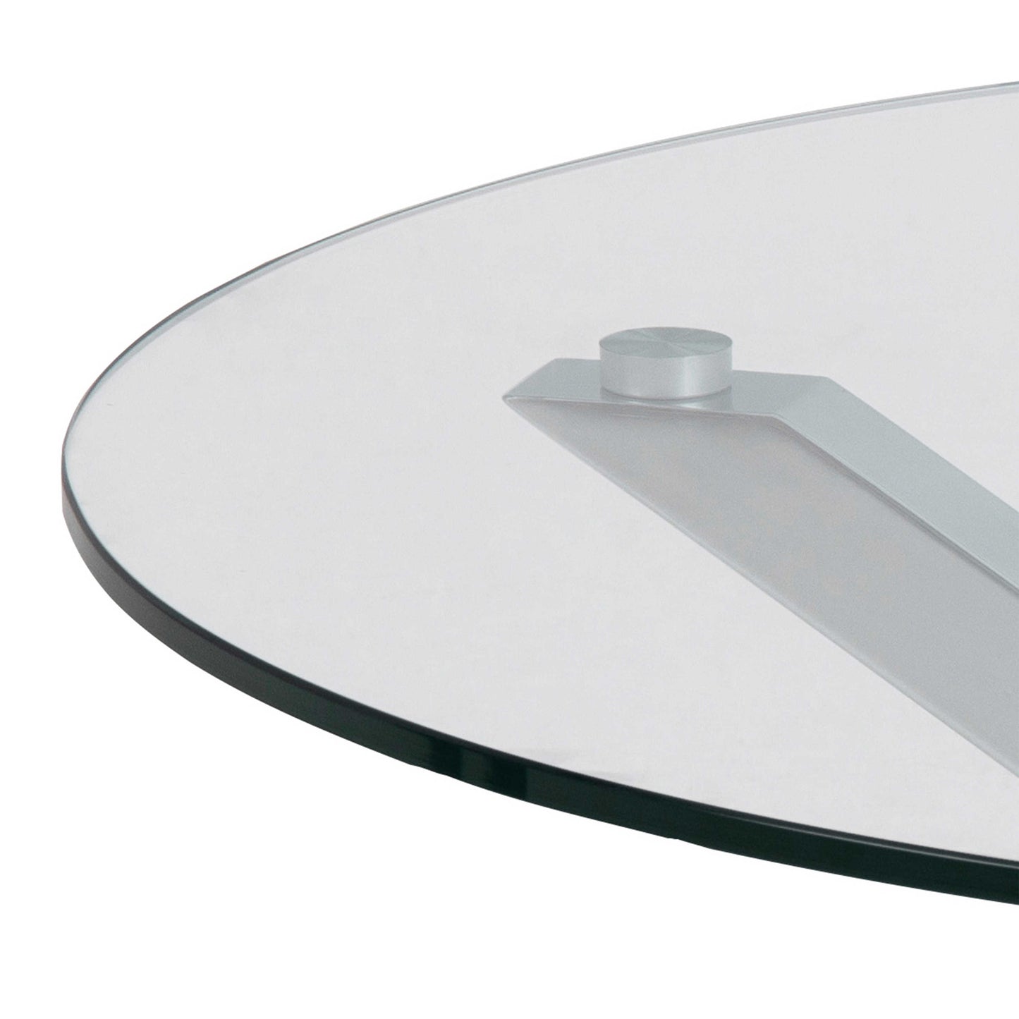 Perth Clear Glass Round Coffee Table Chrome Legs