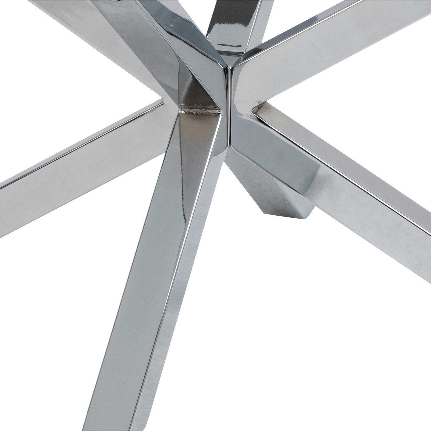 Perth Clear Glass Round Coffee Table Chrome Legs