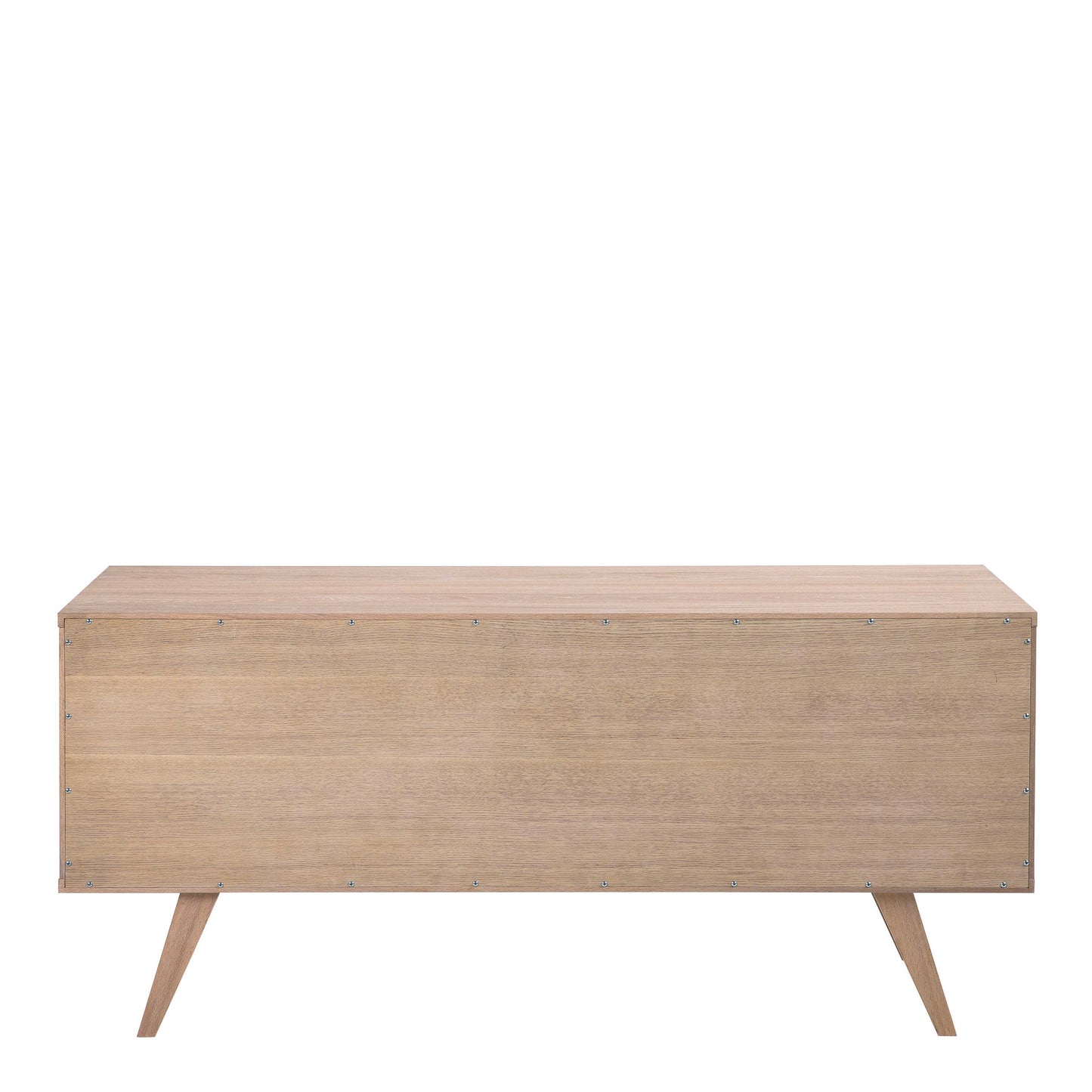 Jyvaskyla White Oak Wood Sideboard 4 Drawers 1 Sliding Door