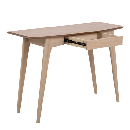 Milan Oak Veneer Desk with Drawer