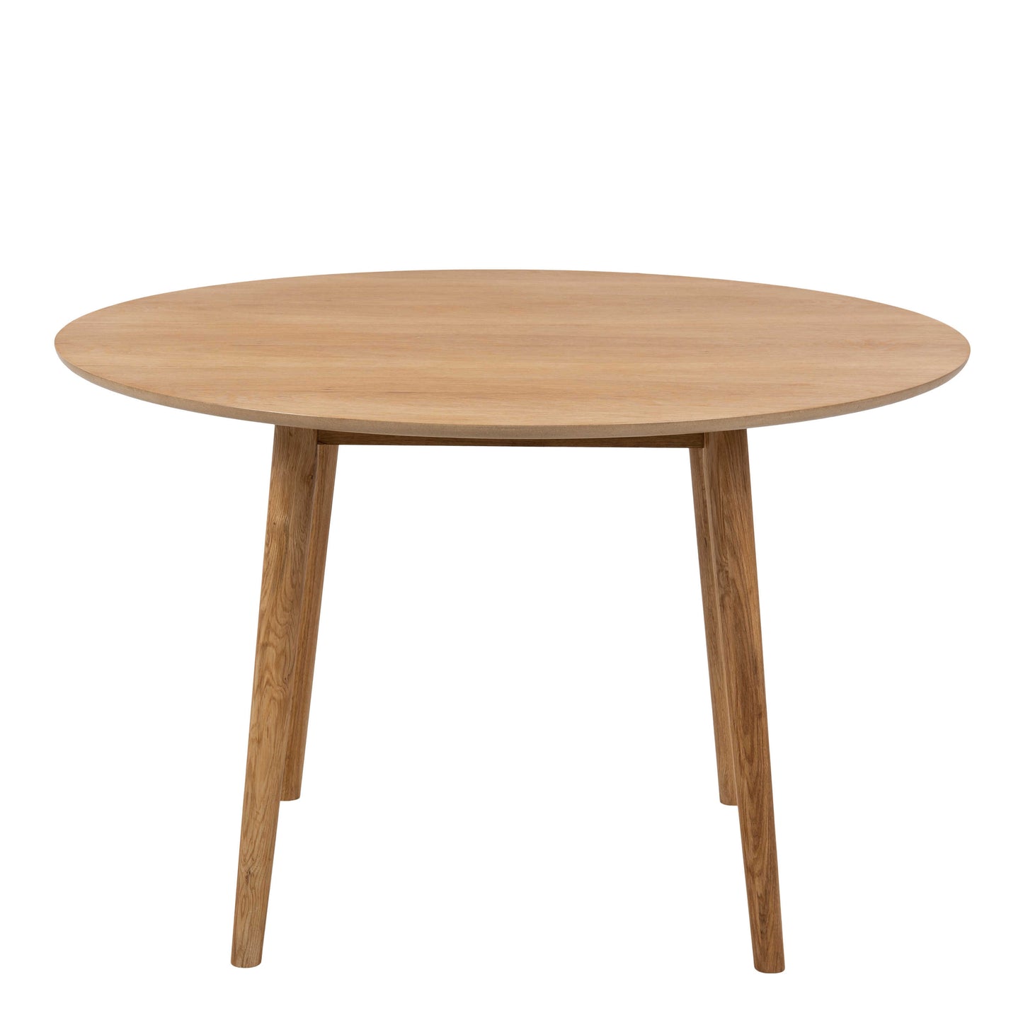 Debrecen Solid Oak and Olive Green Round Dining Table + 4 Dining Chairs