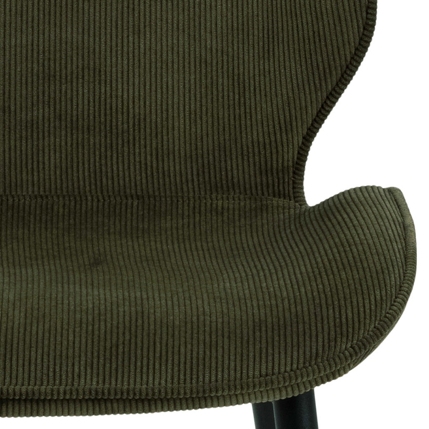 Debrecen Solid Oak and Olive Green Round Dining Table + 4 Dining Chairs