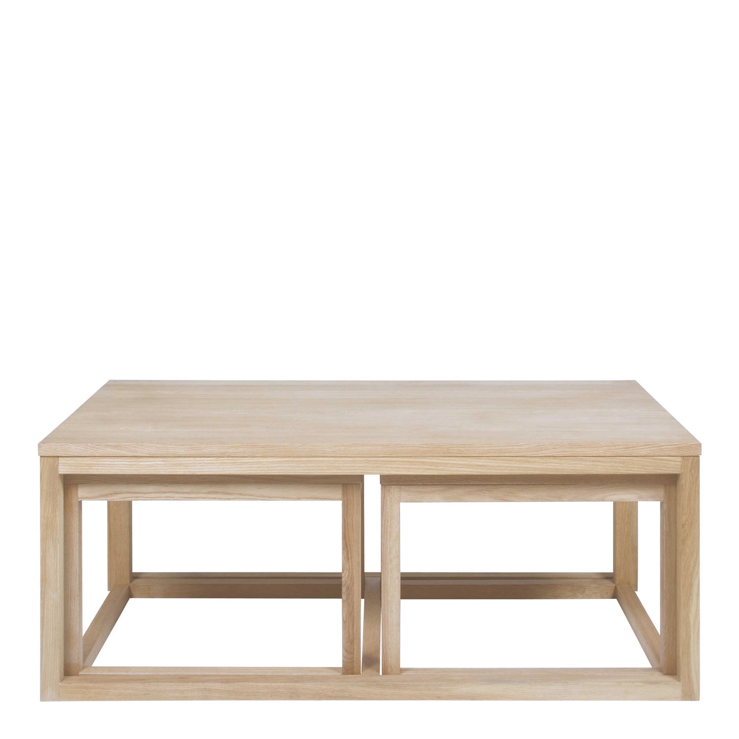 Meadowbloom Set of 3 White Oak Nesting Coffee Tables