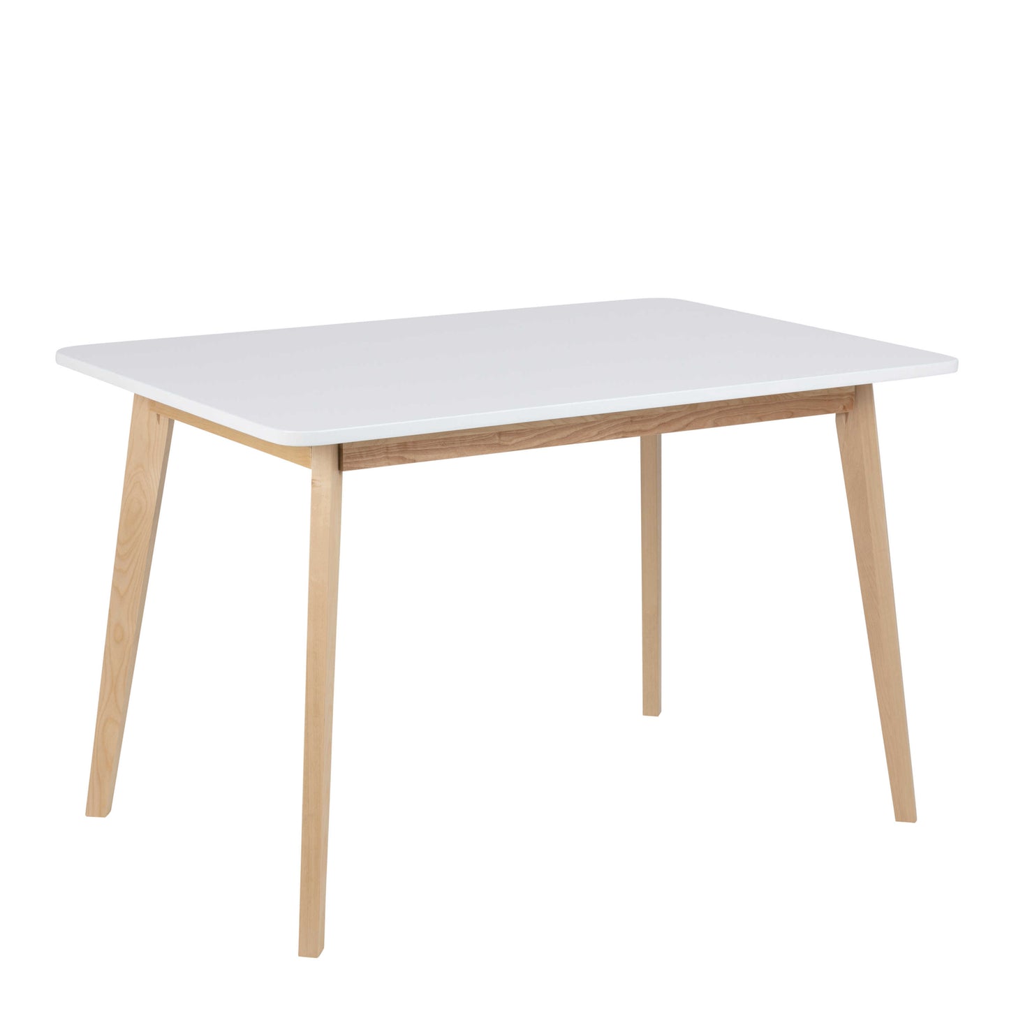 Lorien 4 Seater Dining Table  White and Natural Oak Effect