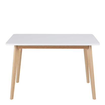 Lorien 4 Seater Dining Table  White and Natural Oak Effect
