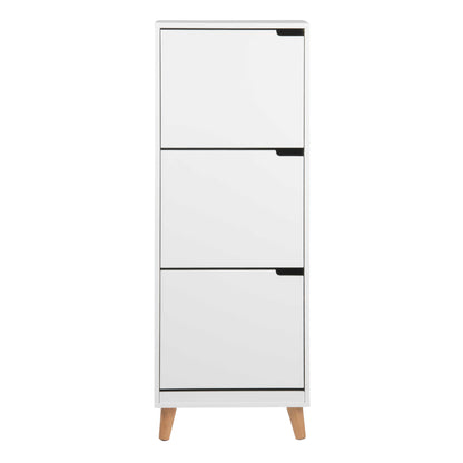 Tokyo White Shoe Cabinet 3 Doors