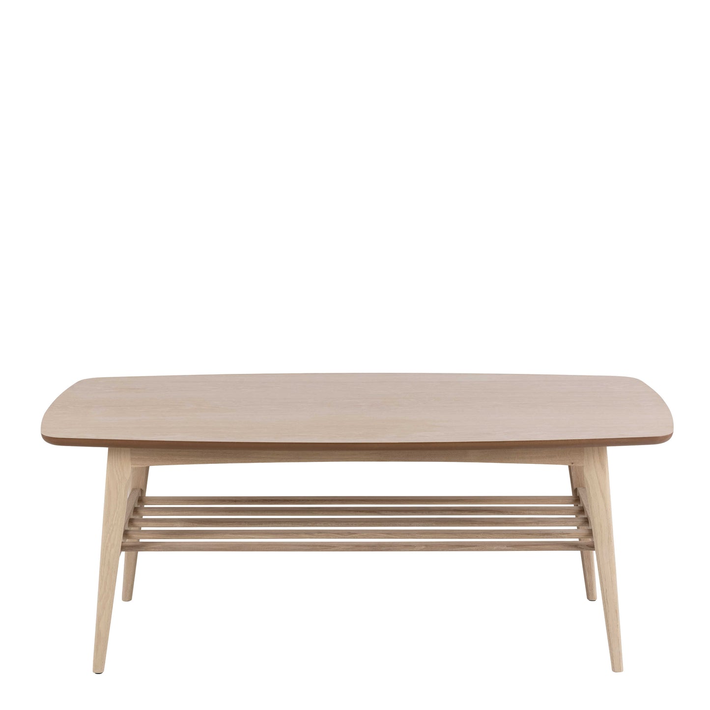 Milan Oak Veneer Coffee Table with Lower Shelf