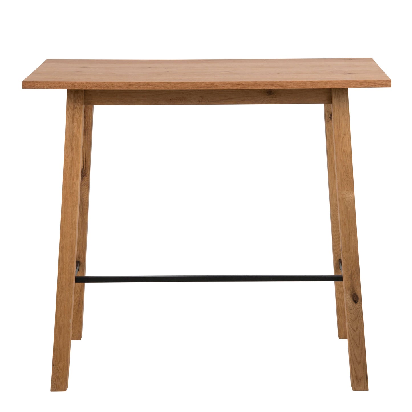 Muddlefern Tall Oiled Oak Veneer Wood Bar Table