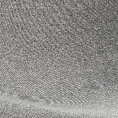 Set of 4 Venice Light Grey Fabric Dining Chairs with Black Steel Legs