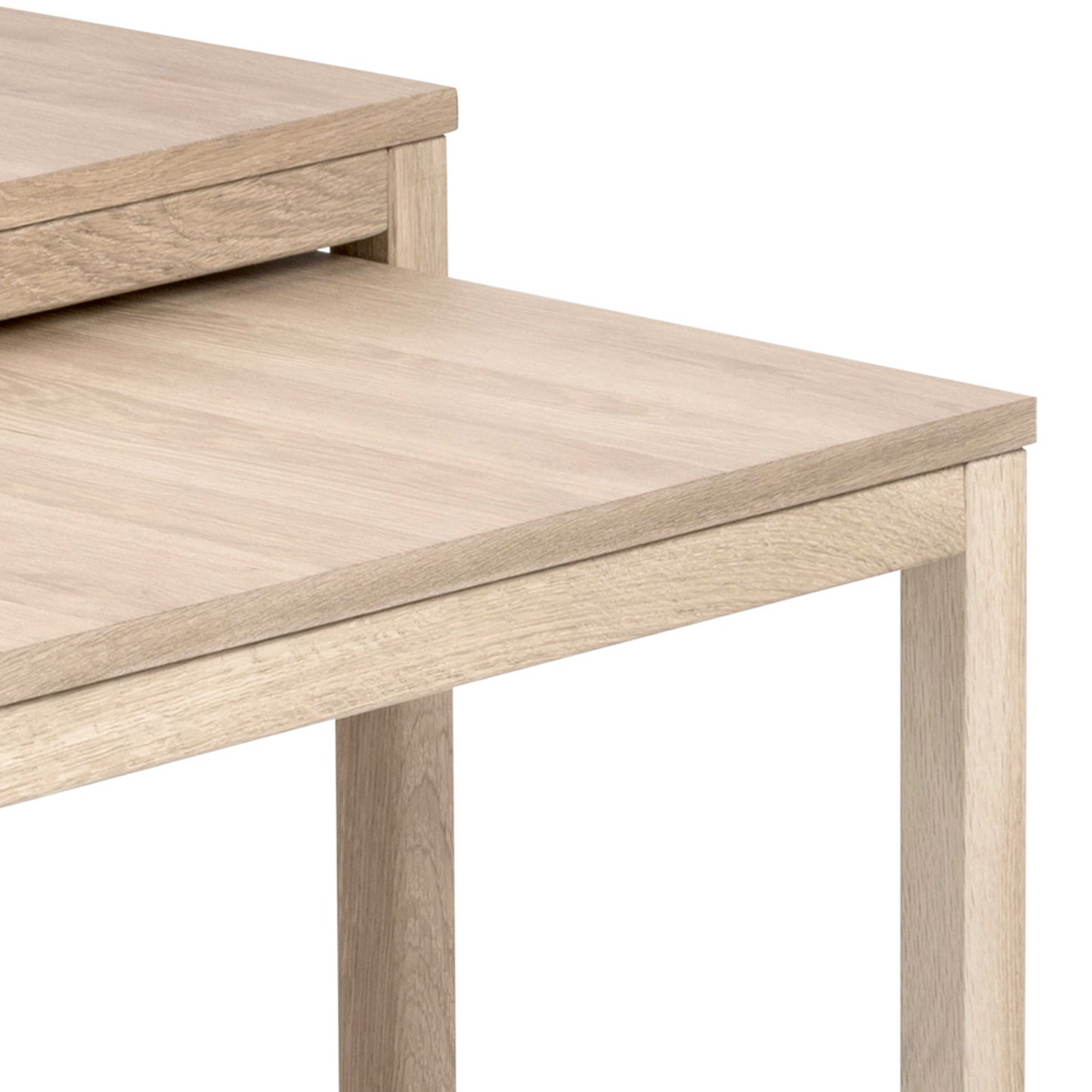 Meadowbloom White Oak Set of 2 Nesting Coffee Tables