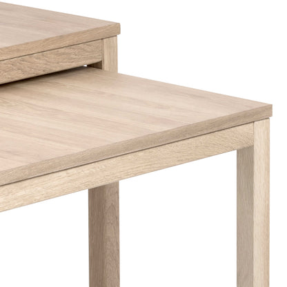 Meadowbloom White Oak Set of 2 Nesting Coffee Tables