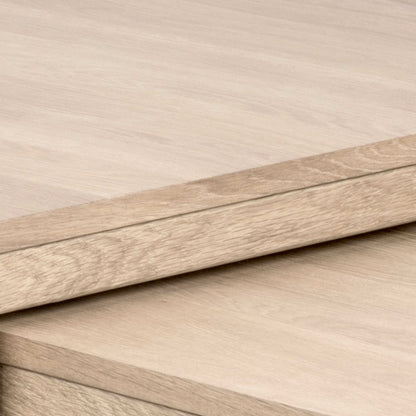 Meadowbloom White Oak Set of 2 Nesting Coffee Tables