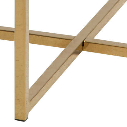 Vodskov White Marble Round Side Table Gold Legs