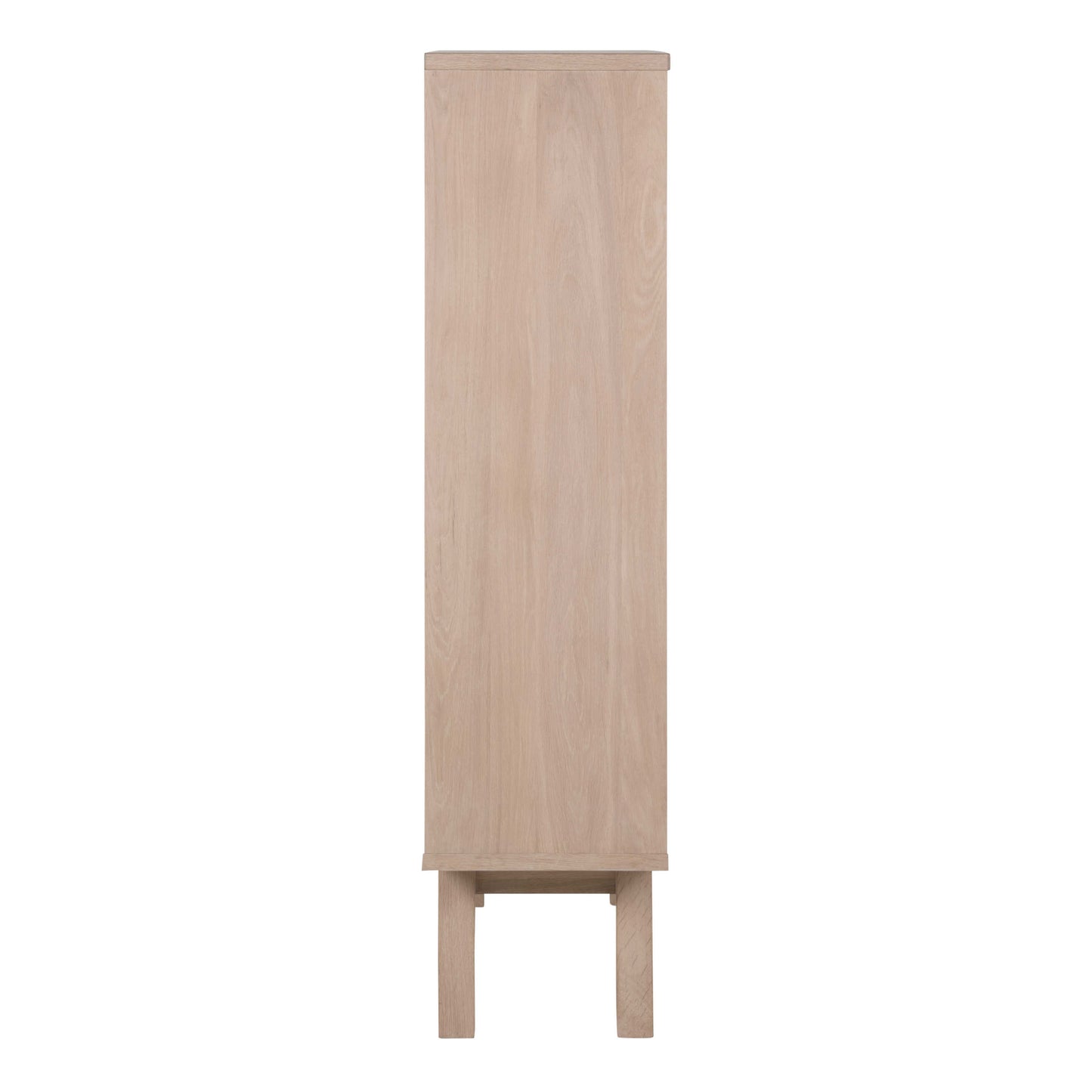 Kotka White Oak Wood Display Cabinet 2 Drawers 2 Shelves