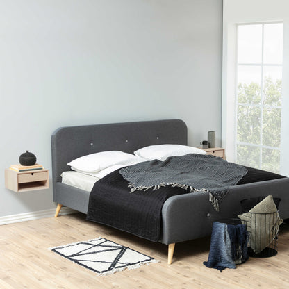 Italy Small White Oak Wood 1 Drawer Wall Mounted Bedside Table