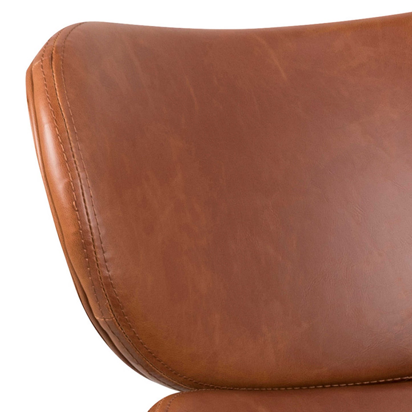 Mazapan Organic Lounge Brown Faux Leather Chair