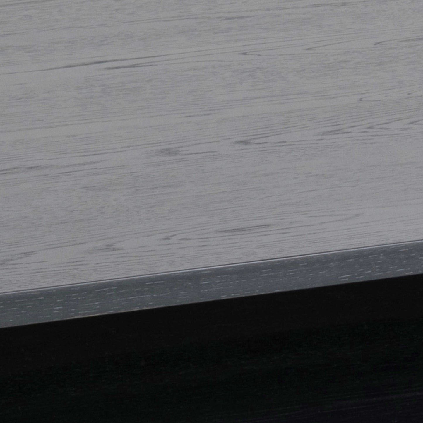 Mossbloom Industrial Black Coffee Table Open Shelf