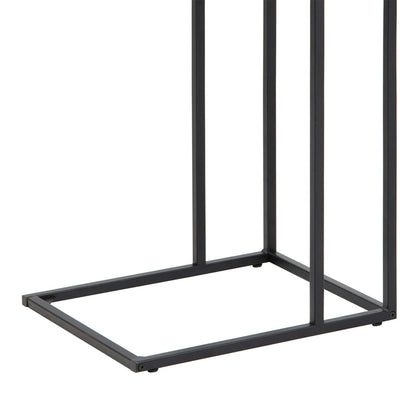 El Paso Black Metal and Wild Oak Veneer Sofa Side Table