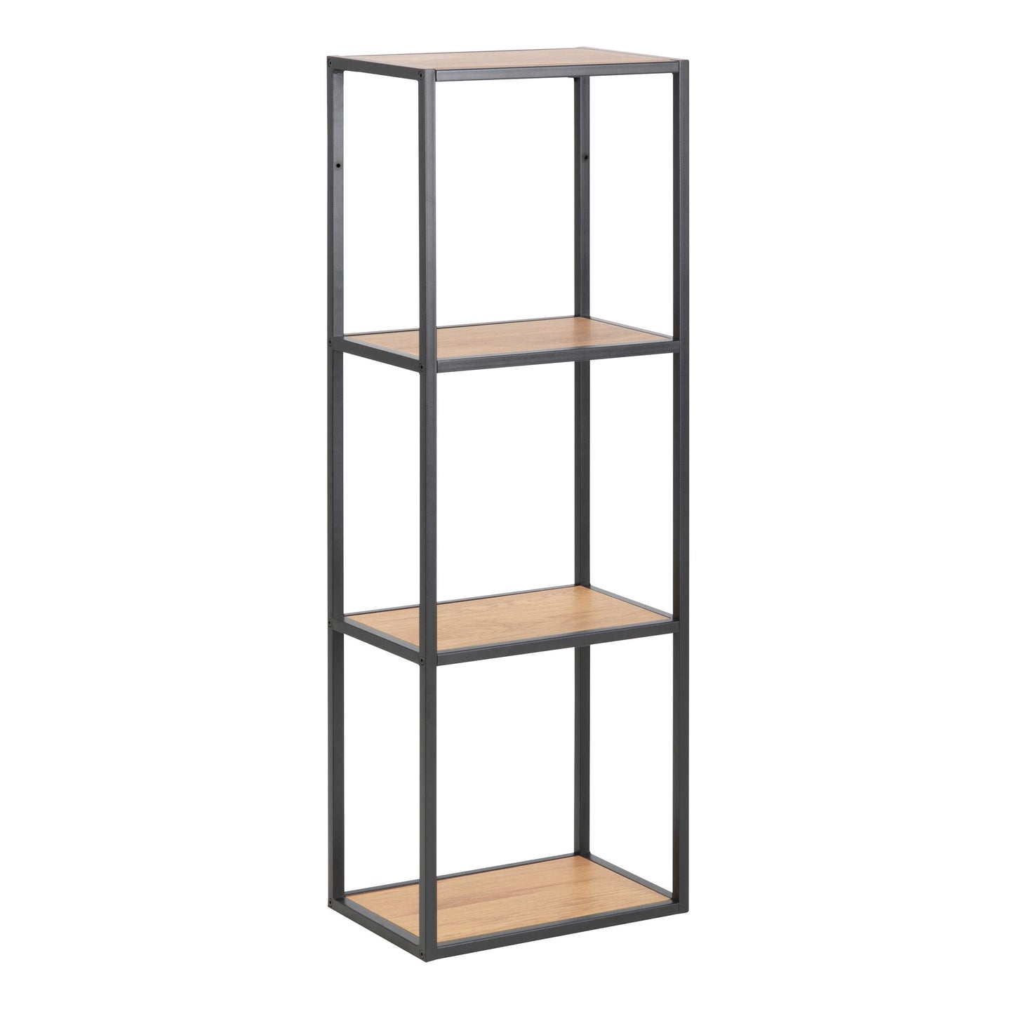 El Paso Black Metal and Wild Oak Veneer Wall Shelf