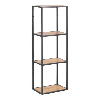 El Paso Black Metal and Wild Oak Veneer Wall Shelf